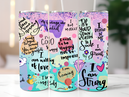 Words of affirmation 20oz Tumbler