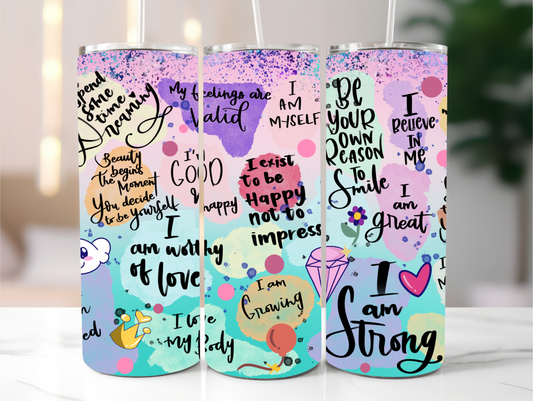 Words of affirmation 20oz Tumbler
