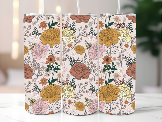 Vintage floral 20oz Tumbler