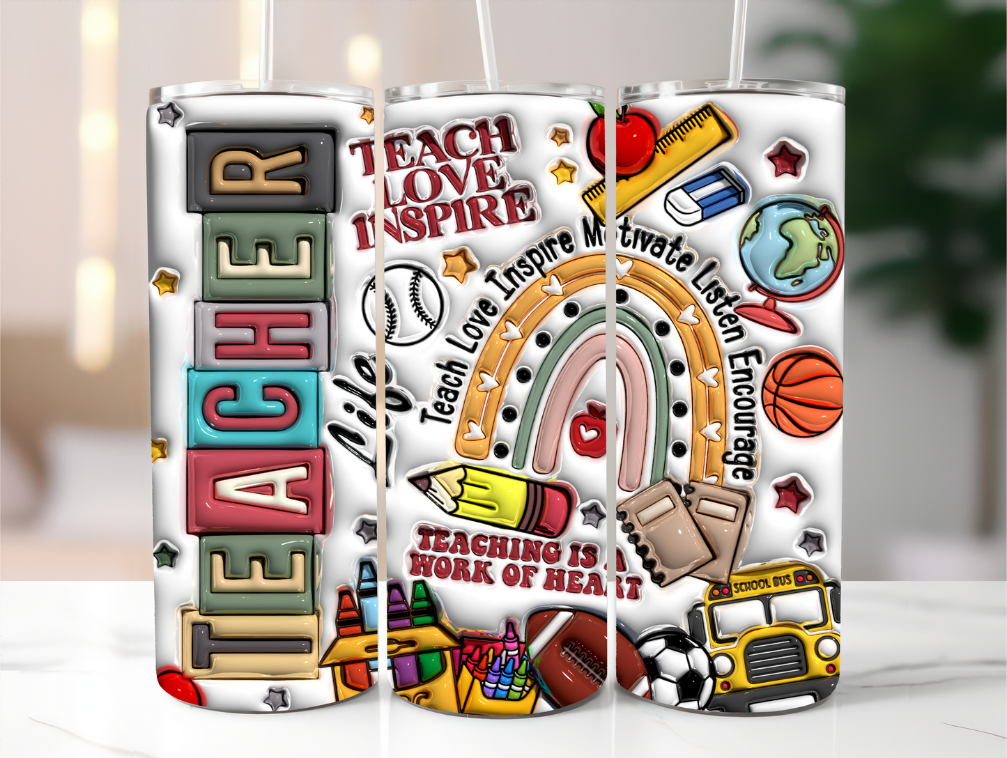Teacher Life puff 20oz Tumbler