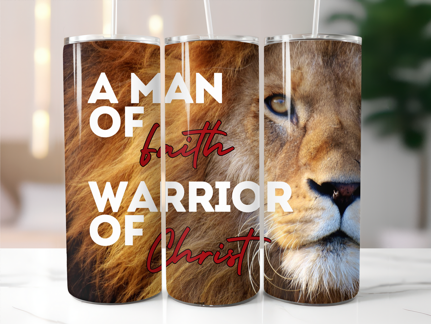 Lion, Man of Faith 20oz Tumbler