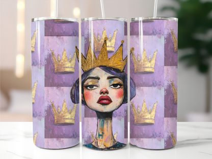 Fierce queen on Purple background 20oz Tumbler
