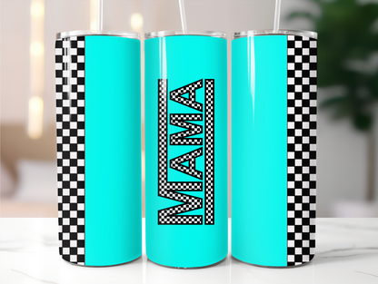 Mama in Vans font Teal 20oz Tumbler