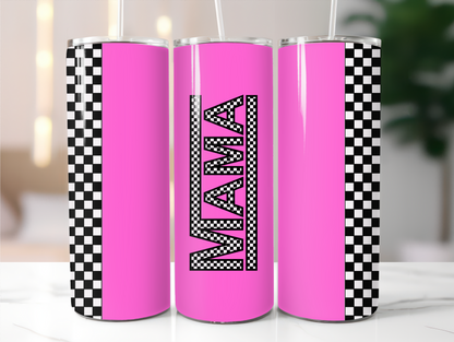 Mama in Vans font pink 20oz Tumbler