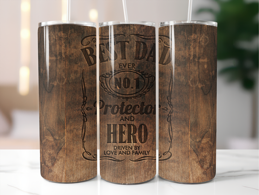 Best Dad, No 1 Protector and Hero Driven By Love & Family 20oz Tumbler