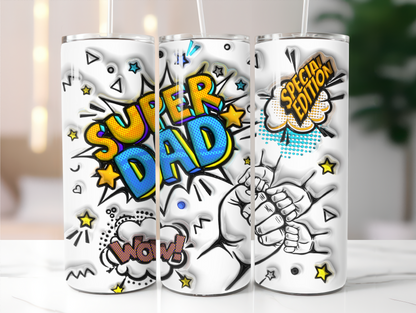 Super Dad 3 fist pumps 20oz Tumbler
