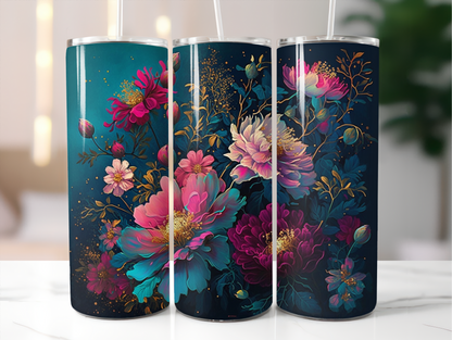Dark Floral 20oz Tumbler