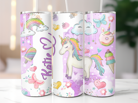 Unicorn Add your name 20oz Tumbler