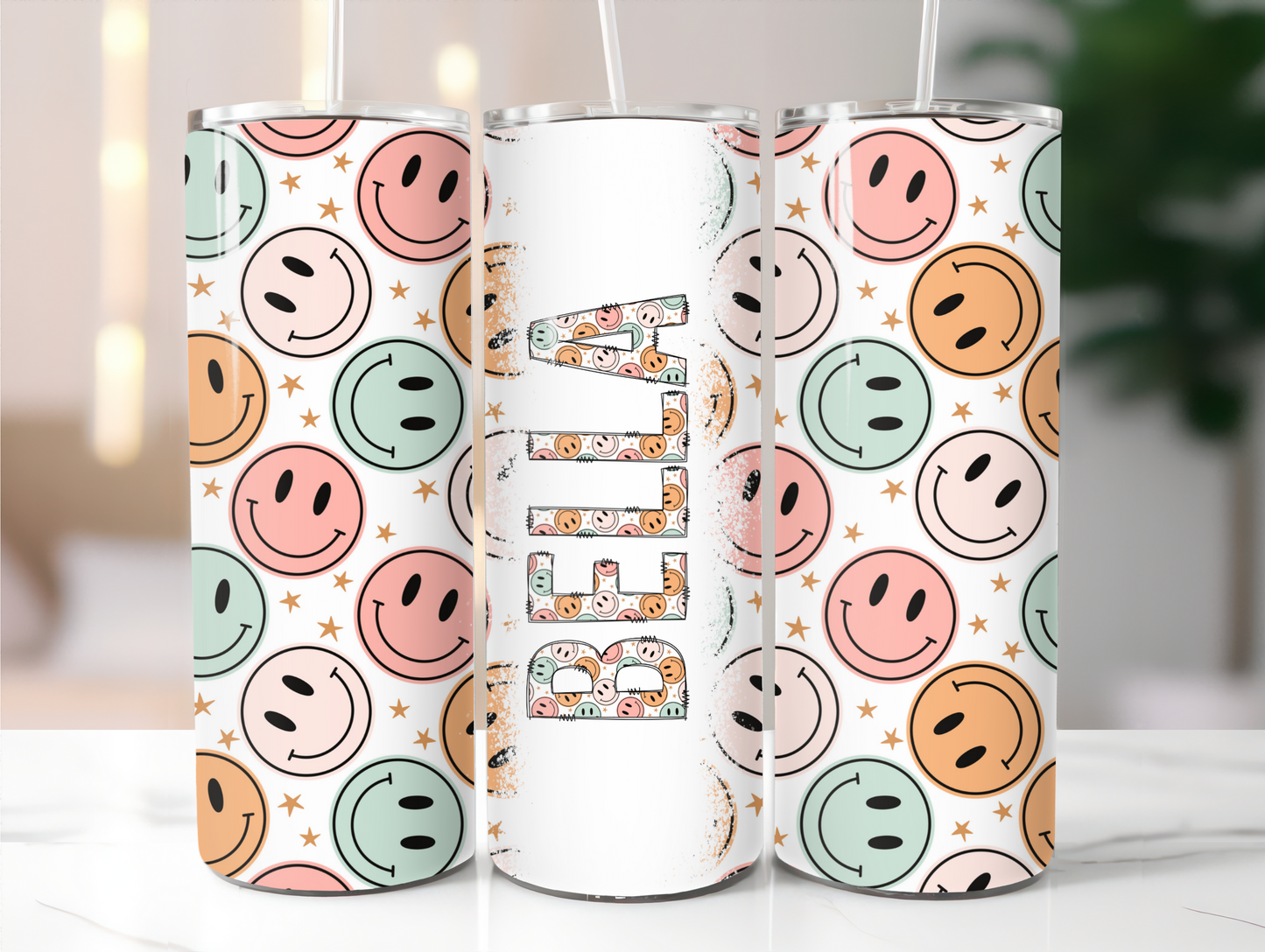 Smiley Add your name 20oz Tumbler