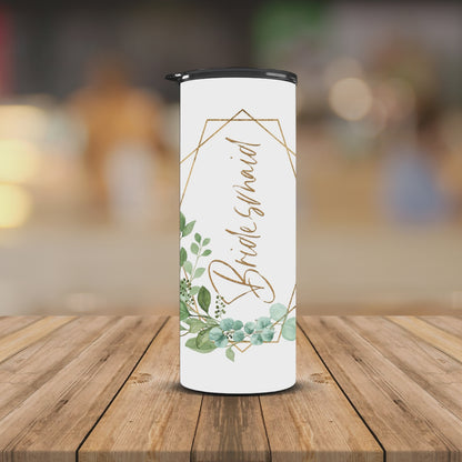 Bridesmaid gold and green 20oz Tumbler