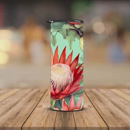 Protea green background 20oz Tumbler
