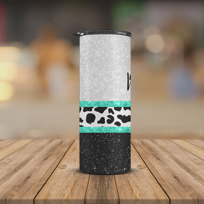 Mama rainbow, black and teal 20oz Tumbler