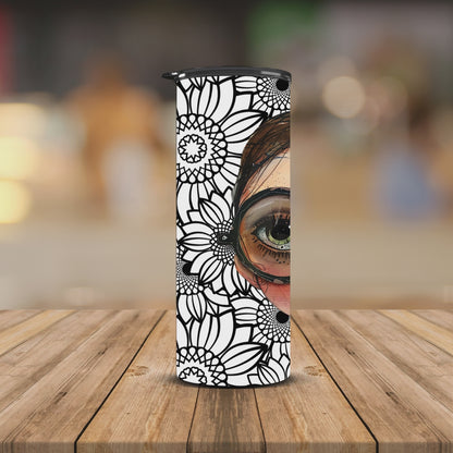 Cute girl, with big eyes and glasses  20oz Tumbler