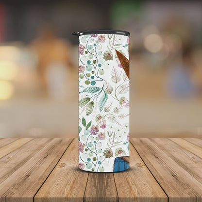 Fierce queen on floral background 20oz Tumbler