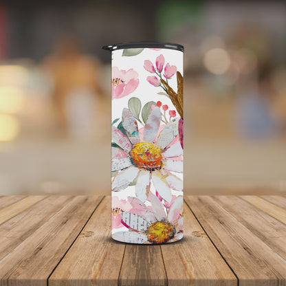 pink hair and daisies 20oz Tumbler