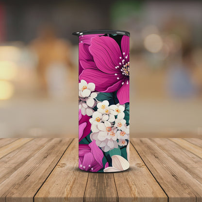 Pink floral 20oz Tumbler